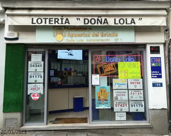 Imagen del punto de venta de Lotería