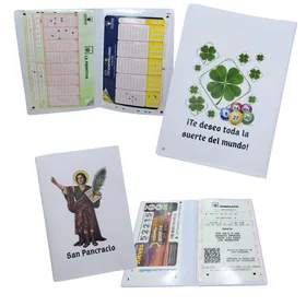 Pack 2 Fundas de Lotería con San Pancracio y Trébol de la Suerte